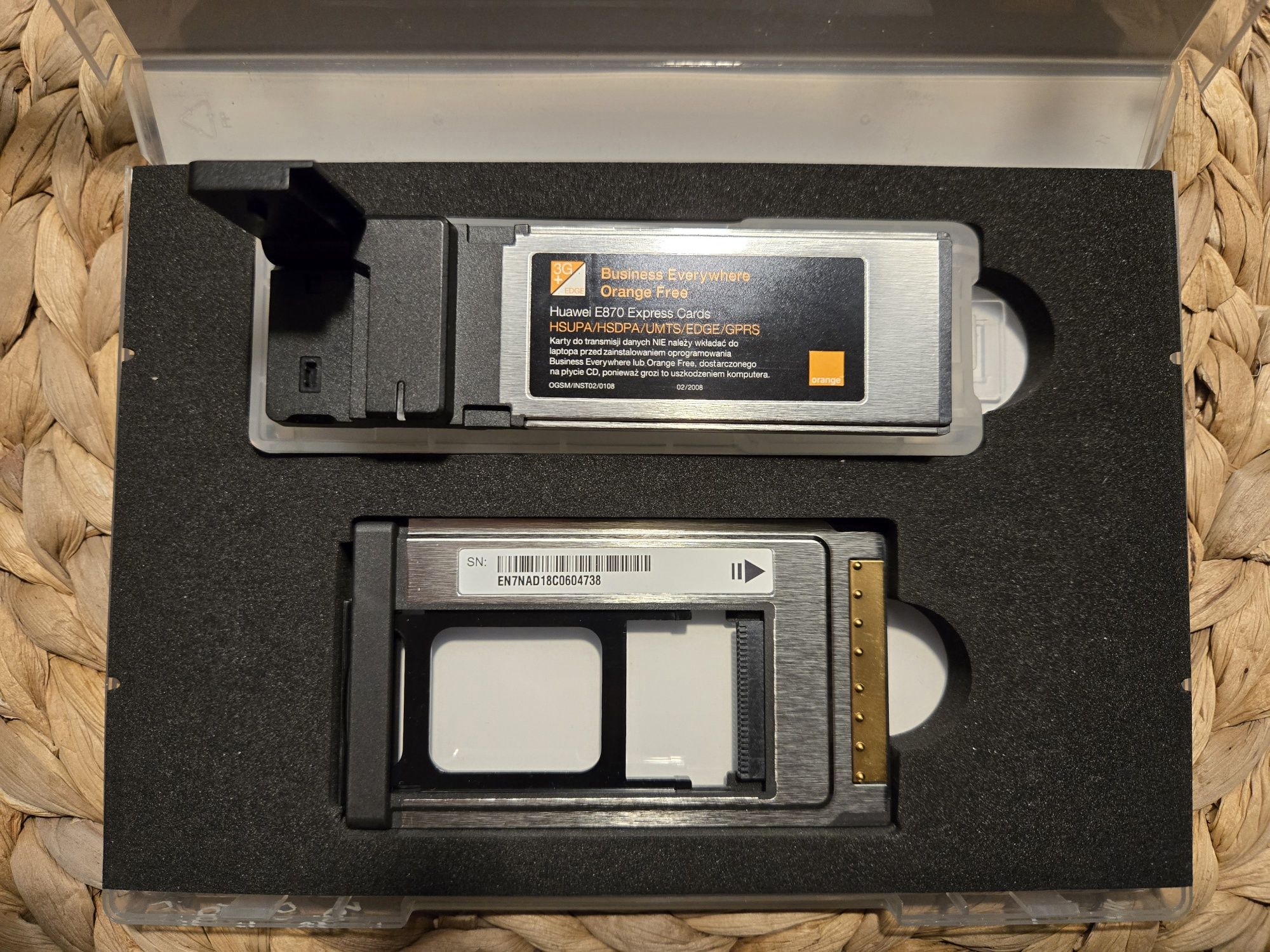 Modem Huawei e870 PCMCIA Express Card Cały komplet
