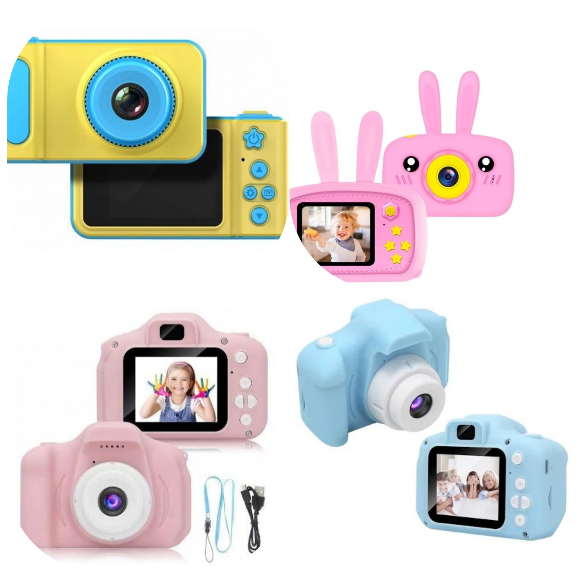 Дитячий цифровий фотоапарат фото камера Smart Kids Camera V7 Blue дроп