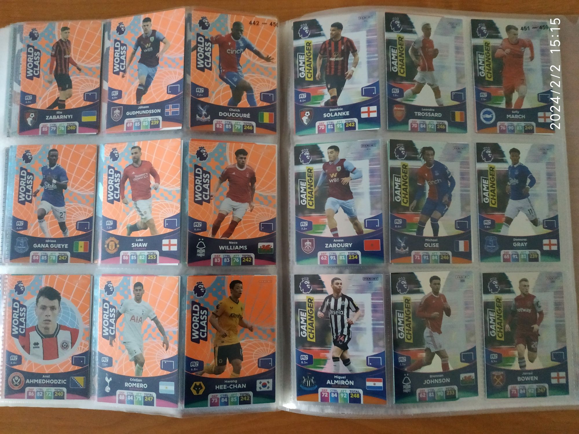 Panini Premier League 2024 - Album + 458 kart + 4 puszki