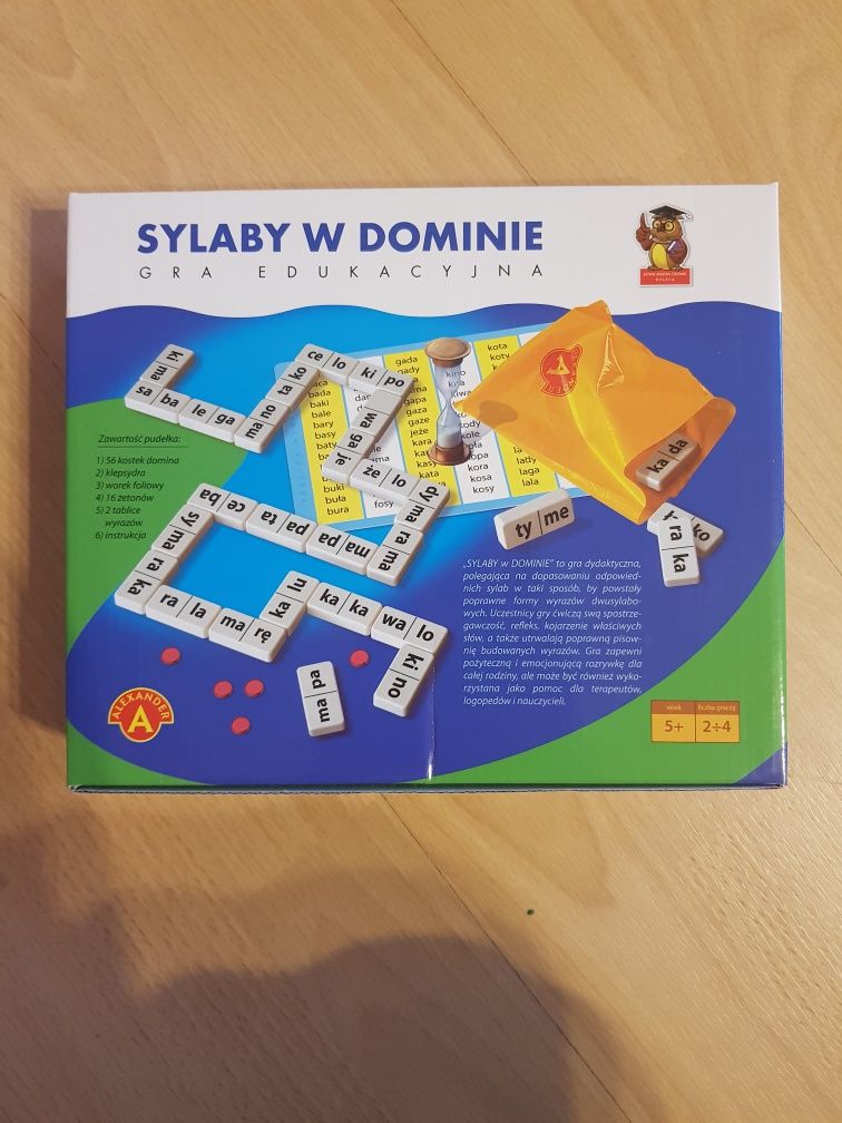 Gra edukacyjna "Sylaby w dominie"