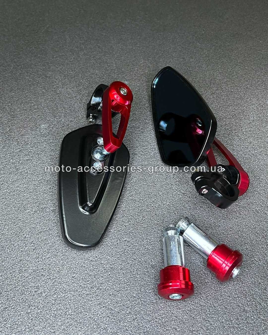 Мото зеркала в торец руля на мотоцикл (в руль 22мм) Custom