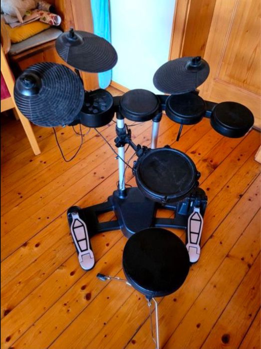 Електронна ударна установка E-Drum Set + стілець і педалі