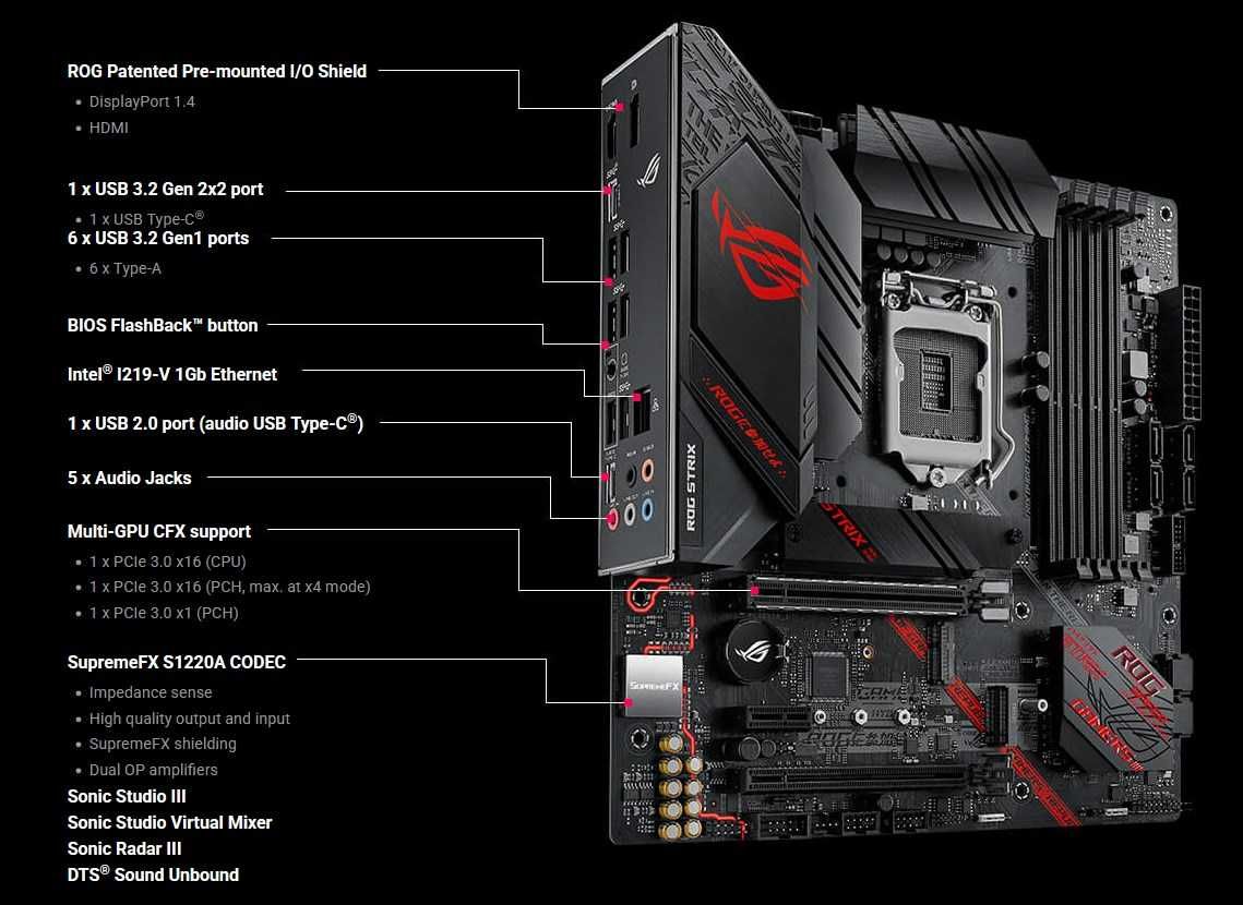 Motherboard ASUS ROG STRIX B460-G Gaming