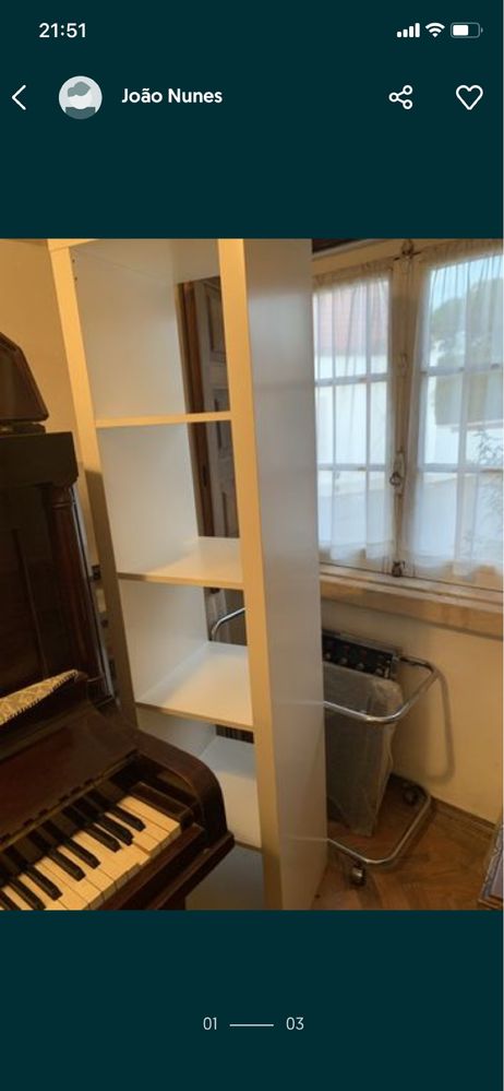 Estante ikea branca 5 divisorias