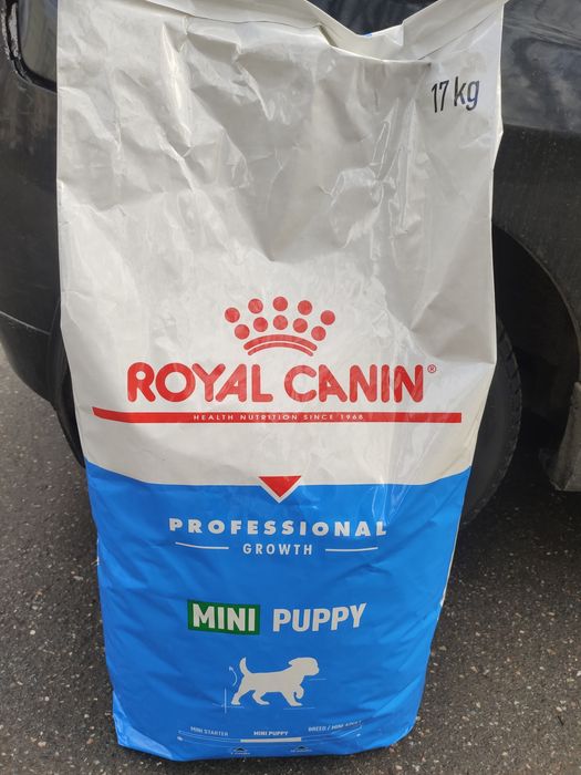Royal Canin: Mini adult 15kg, Medium/Maxi adult 20kg, Mini puppy 17kg