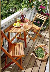 Stolik balkonowy składany z drewna ogrodowy taras Nowy Ikea Obi