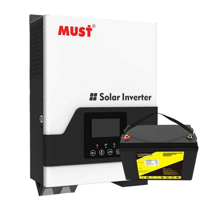 Гибридный инвертор 3,2 кВт + аккумулятор LiFePO4 25,6V 100Ah (2500W/h)