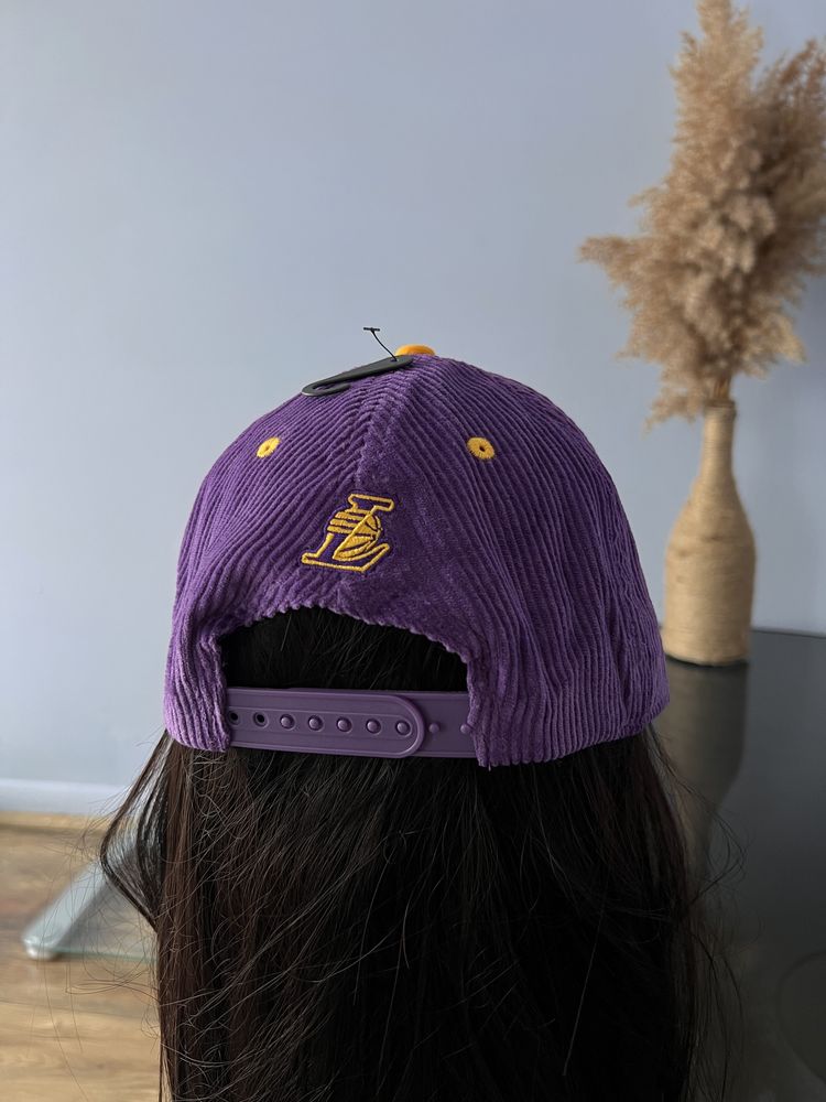 Кепка Lakers,SnapBack вельветовая кепка, бейсболка лейкерс