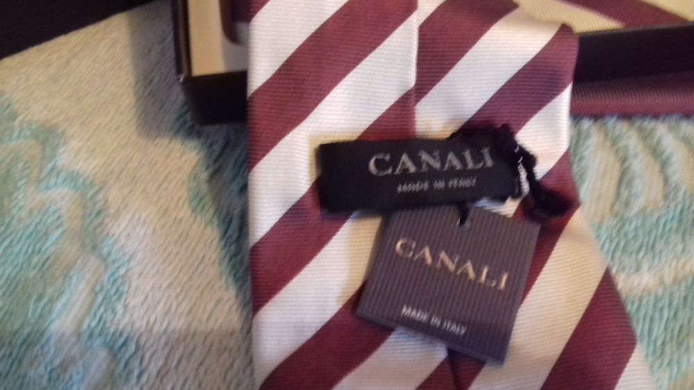 Галстук canali шелковый с платком Паше Италия