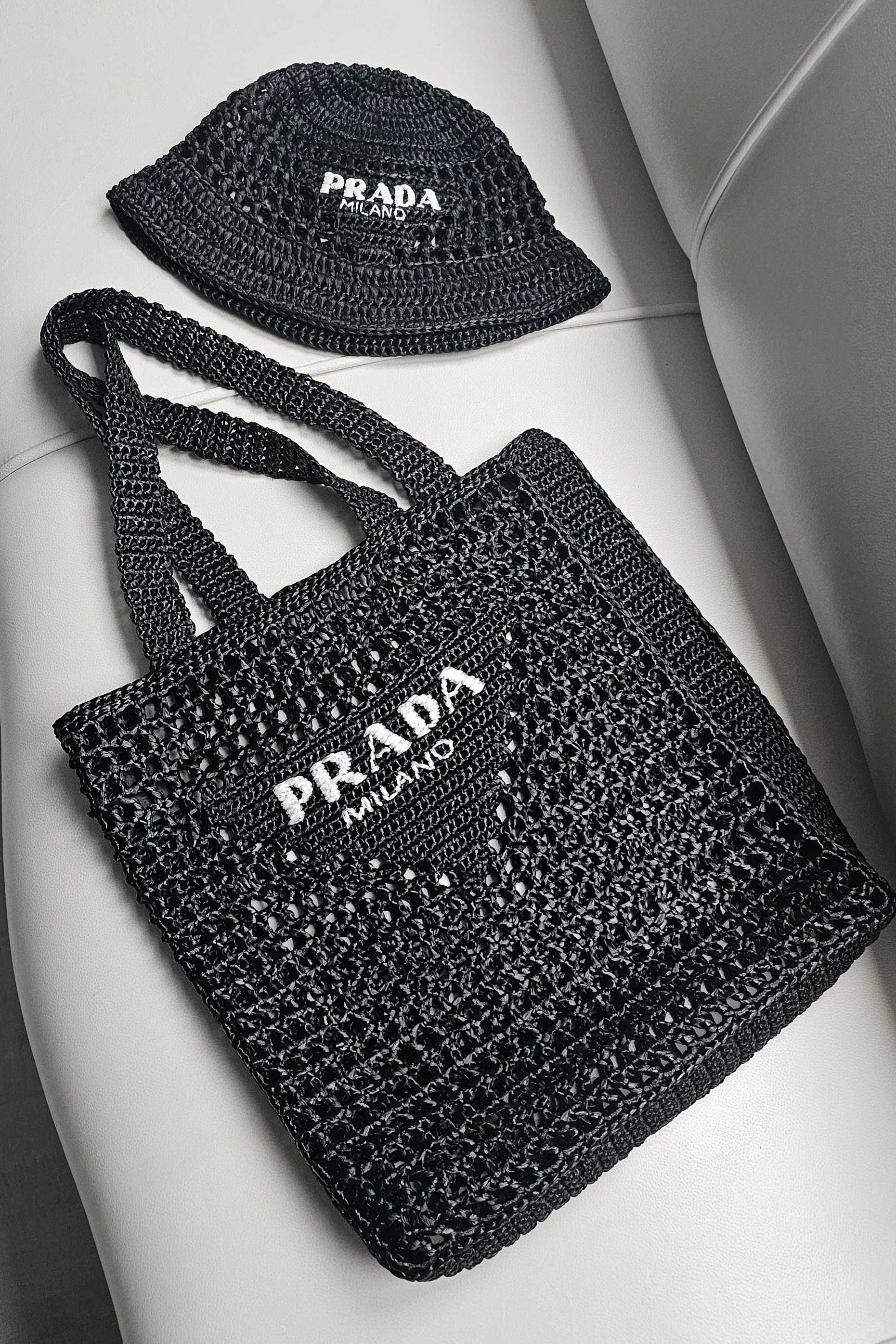 P R A D A  torba  Raffia