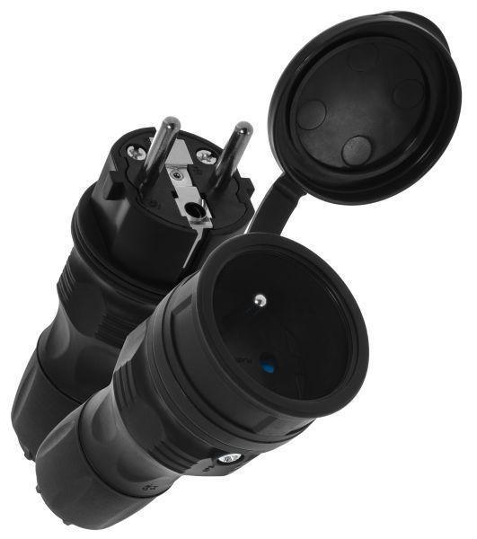 Zestaw Wtyczka + Gniazdo Extrem Ip54 Czarny Kel