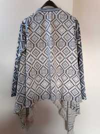 Reserved YFL L poncho narzutka Boho etno