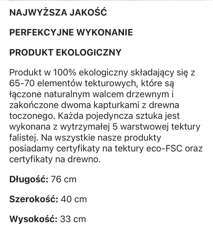 Drapak legowisko dla kota kanapa duży tekturowy z drewnem