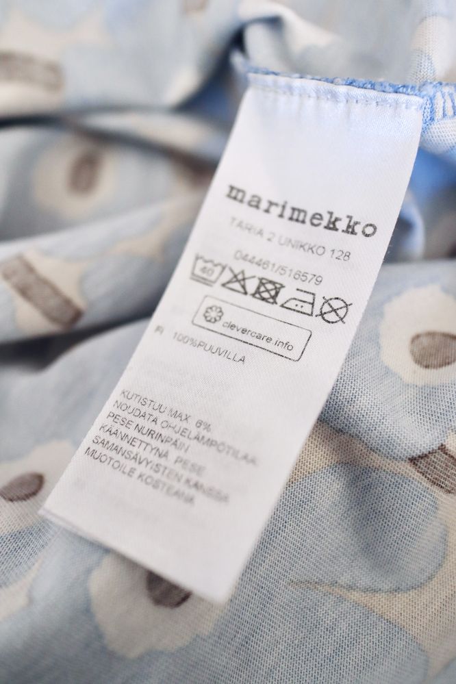 Marimekko Unikko 128 Krótka bawełniana sukienka