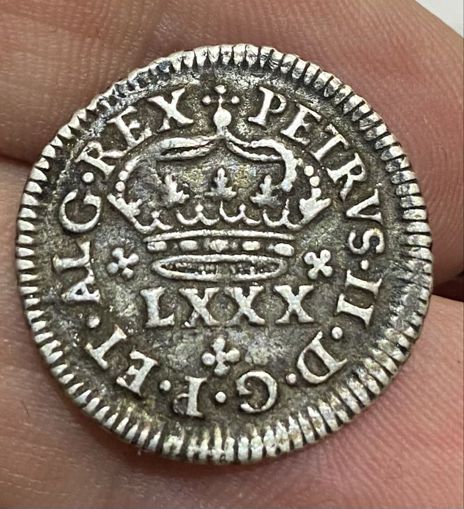 Moeda Tostao 100 Reis D PEDRO II