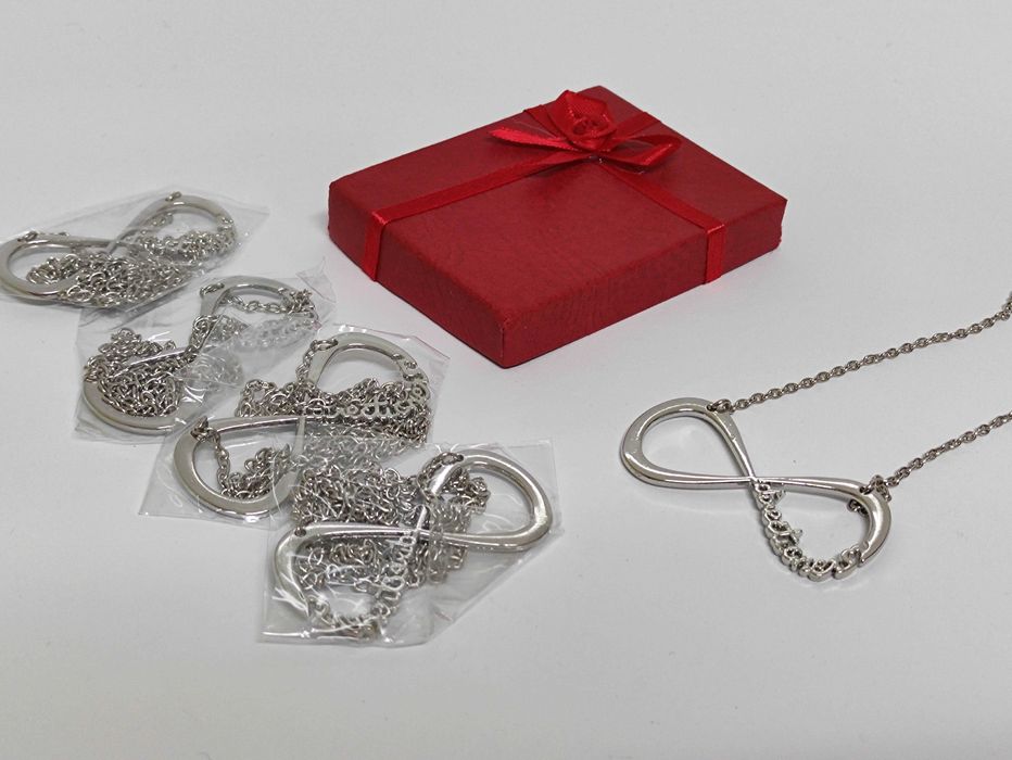 Lote de 5 colares com símbolo Infinito, novos, portes grátis