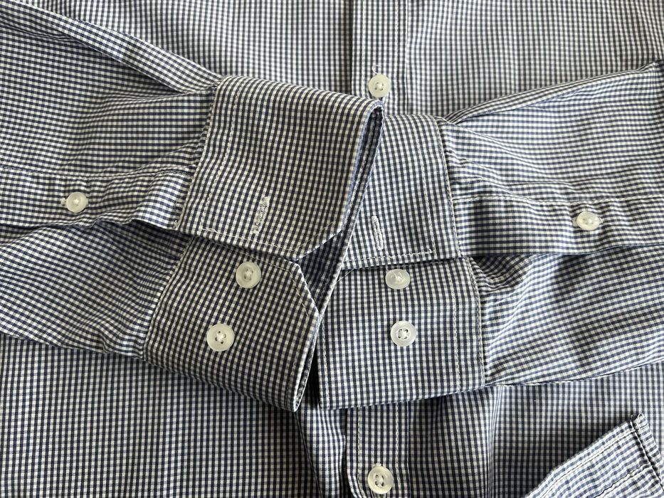 Koszula męska XL kratka granatowa biała C&A Angelo Ritrico krateczka