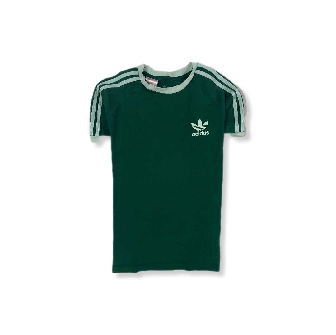 Adidas T-Shirt Koszulka Dziecięca Męska Zielona Logo Unikat 12Y 13Y