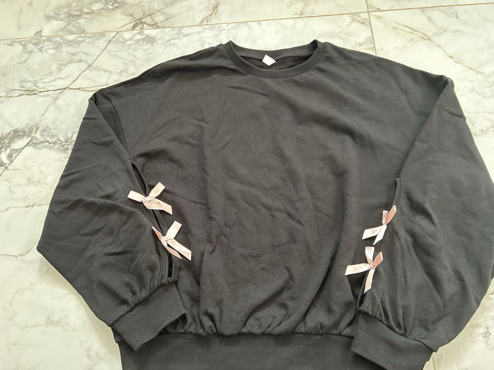 House dres czarny z kokardkami rozm. S