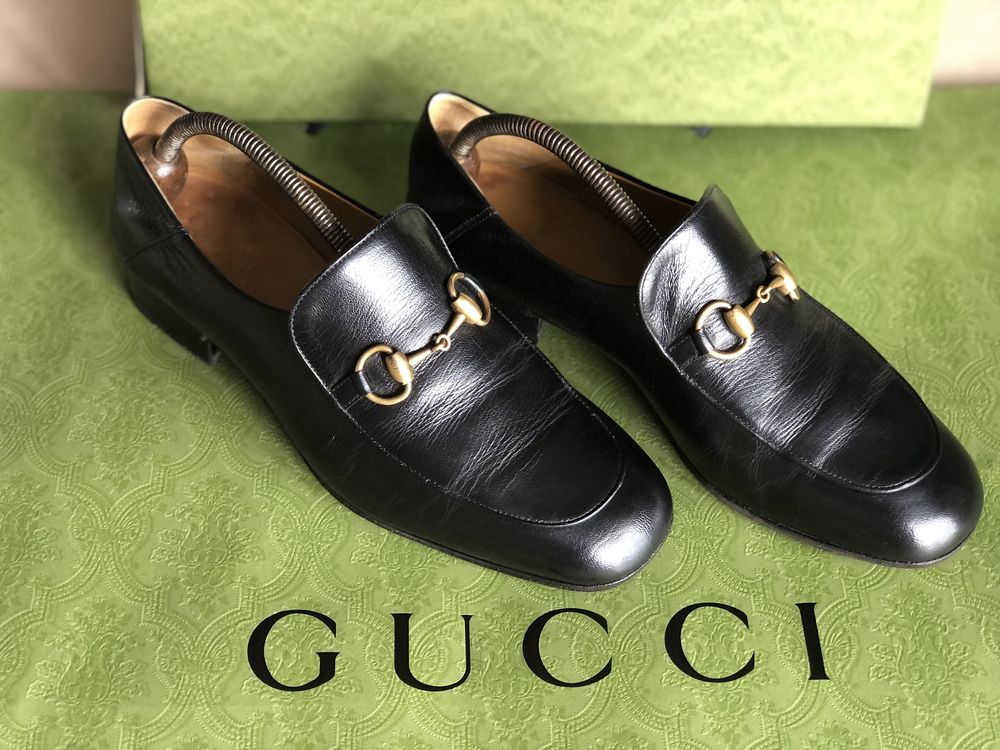 Gucci piękne czarne mokasyny skóra roz 7/41