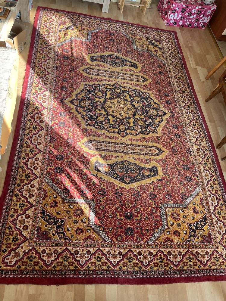 Bawelniana kapa , kilim . dywan z PRL-u 175/282