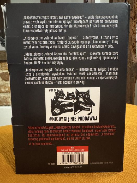 „Niebezpieczne związki” W. Sumliński - pakiet czterech książek