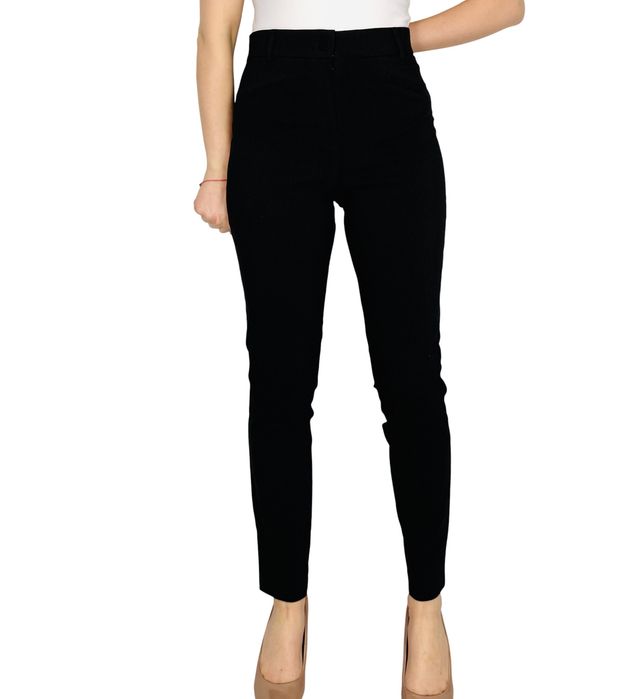 Czarne spodnie z wysokim stanem slim XL 42 Primark