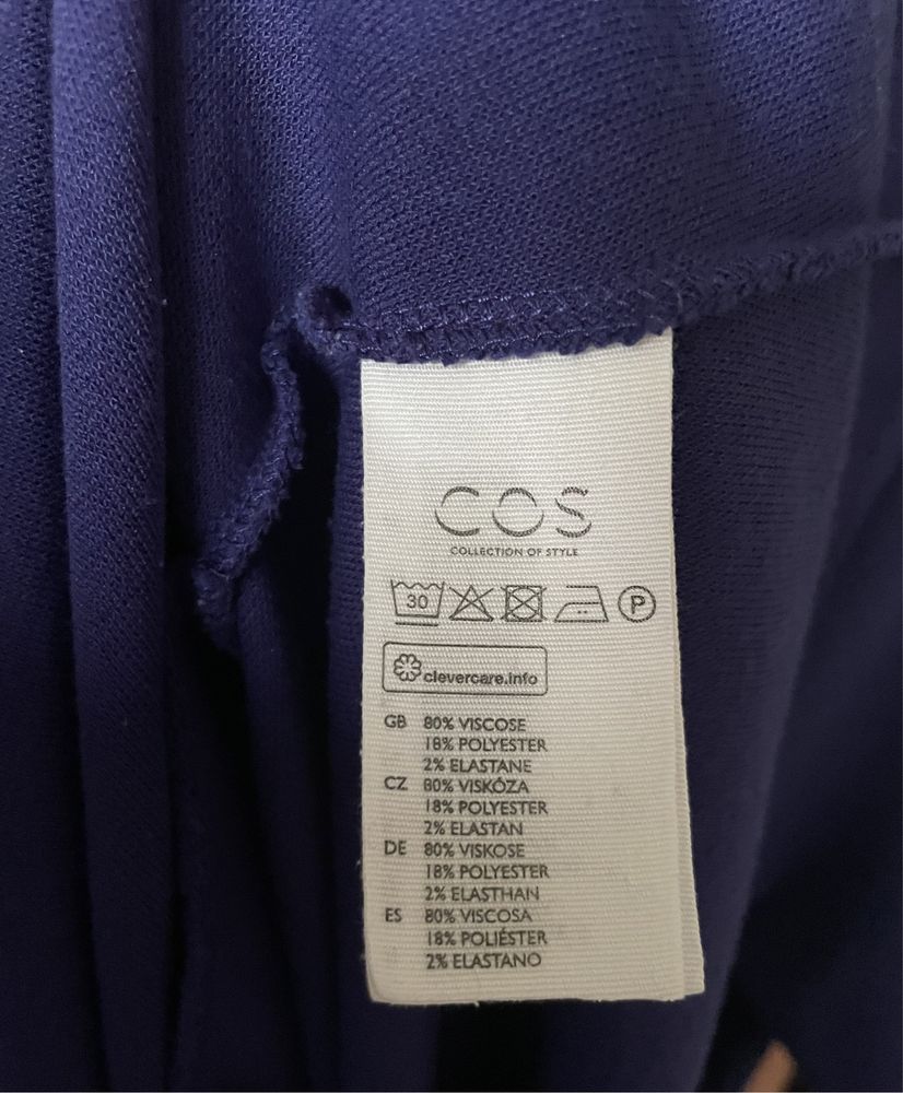 COS chabrowa sukienka oversize XS