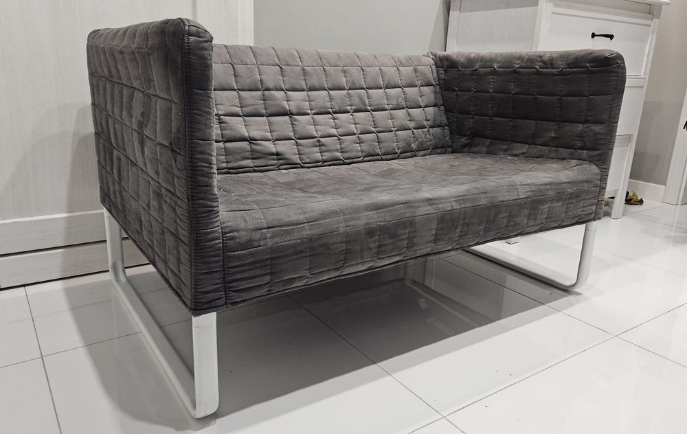 Mała kanapa Ikea sofa knopparp 2 osobowa szara  dwuosobowa
