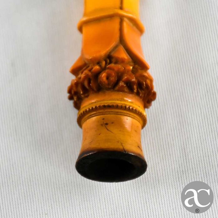 Antiga Boquilha em espuma do mar e âmbar