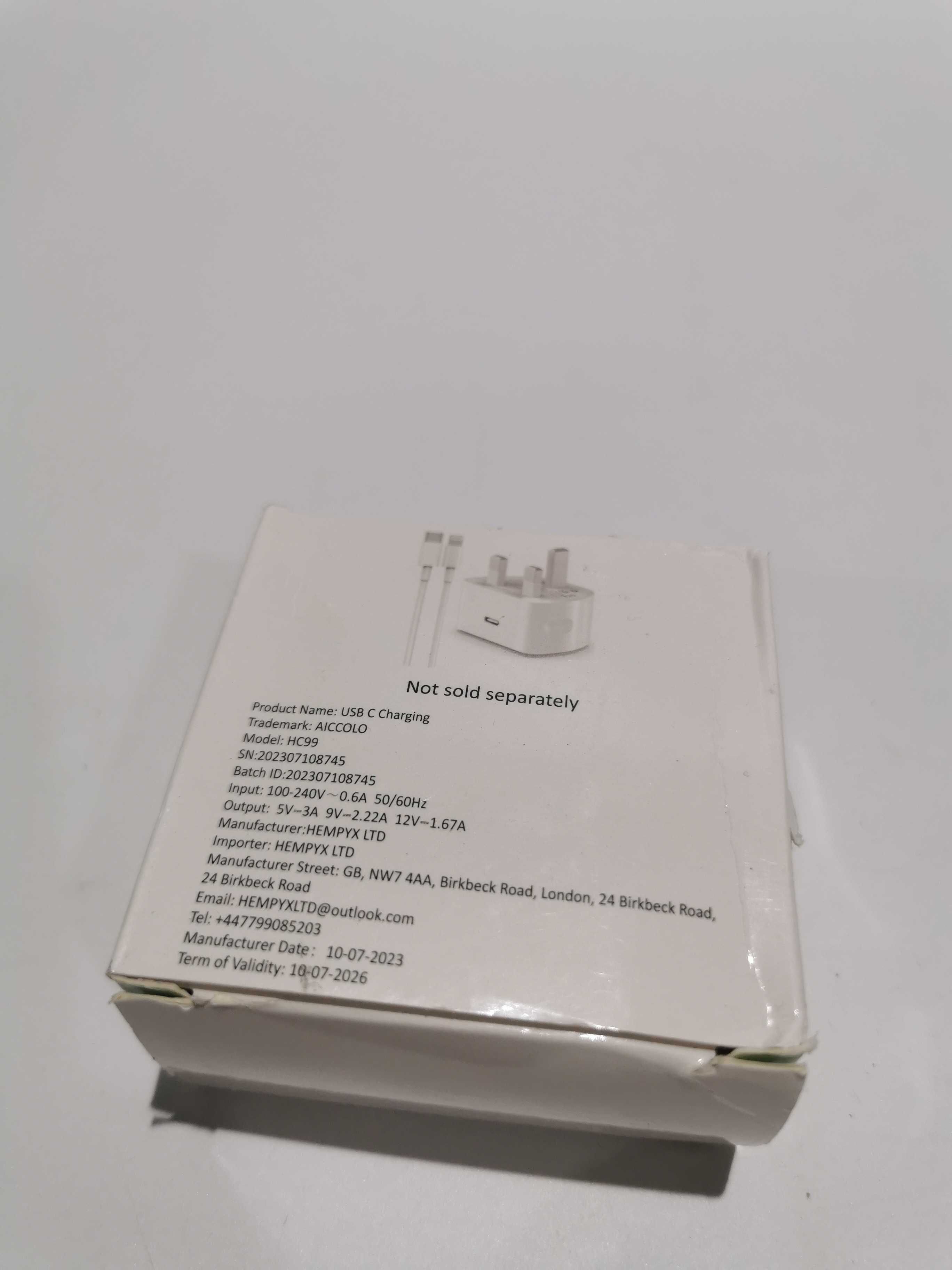 AICCOLO szybka ładowarka 20 W USB-C z kablem o długości 2 m do iPhone