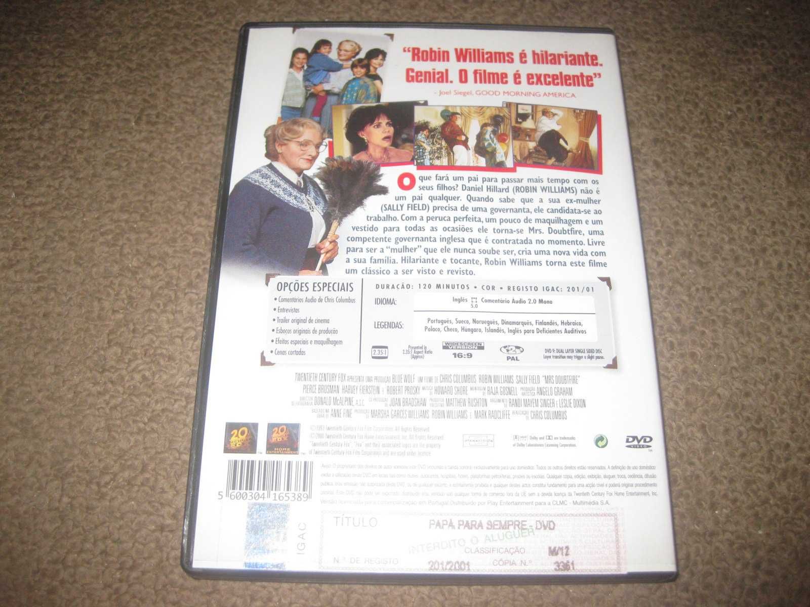DVD "Papá para Sempre" com Robin Williams/Raríssimo!