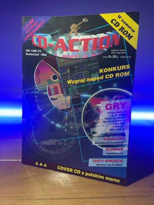 CD-Action 1/1996 nr 1 | Pierwszy numer | Unikat | Retro | Oryginał