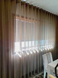 Cortinas de onda cor castanho