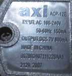 Блок питания axi acp 12e 5,7V 0.8A зарядное, разъем Samsung старина.