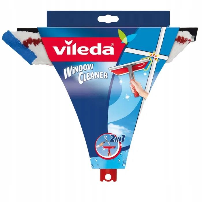 Ściągaczka i myjka do okien 2w1 Vileda nakładka mikrowłókna guma