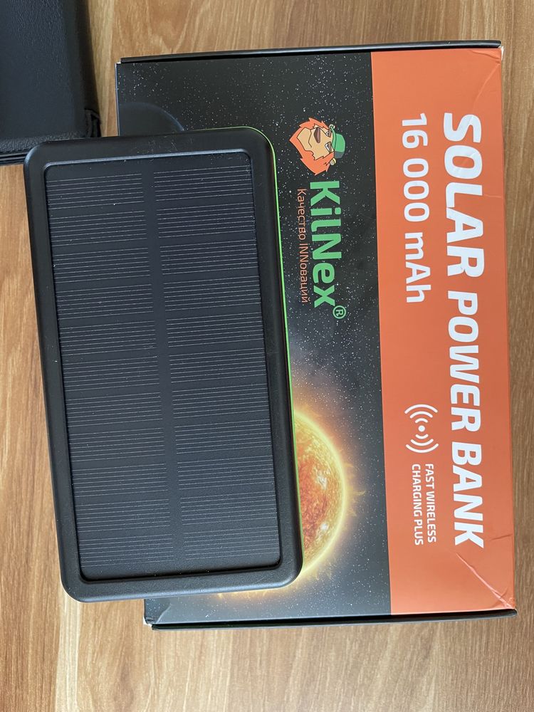 Сонячний портативний зарядний пристрій KILNEX POWER BANK 16000 MAH