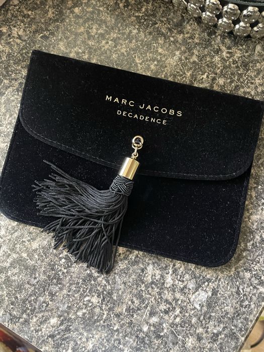Клатч marc jacobs черный велюровый клатч