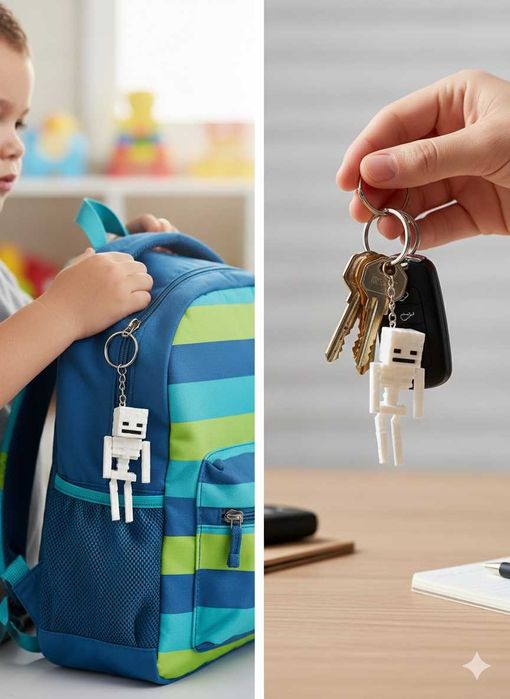 Брелок Майнкрафт (Minecraft)— Крипер, Скелет, Ендермен та Павук