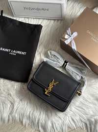 Сумка чорна у стилі Saint Laurent