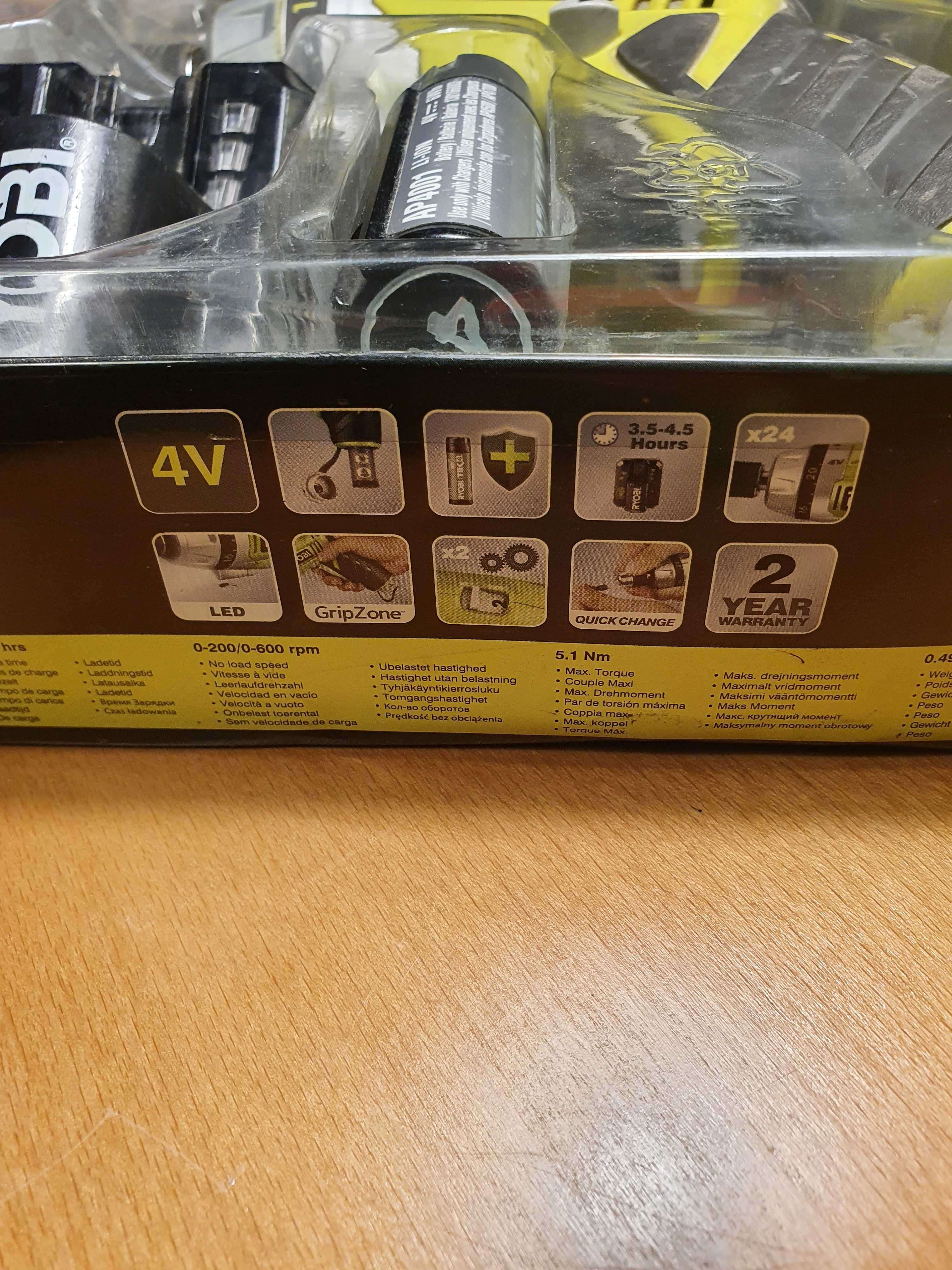 Wkrętarka akumulatorowa Ryobi CSD42L  + 2 x aku 4V