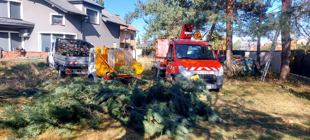 Usługa rębakiem porządki ogrodnicze karczowaniu mulczowanie