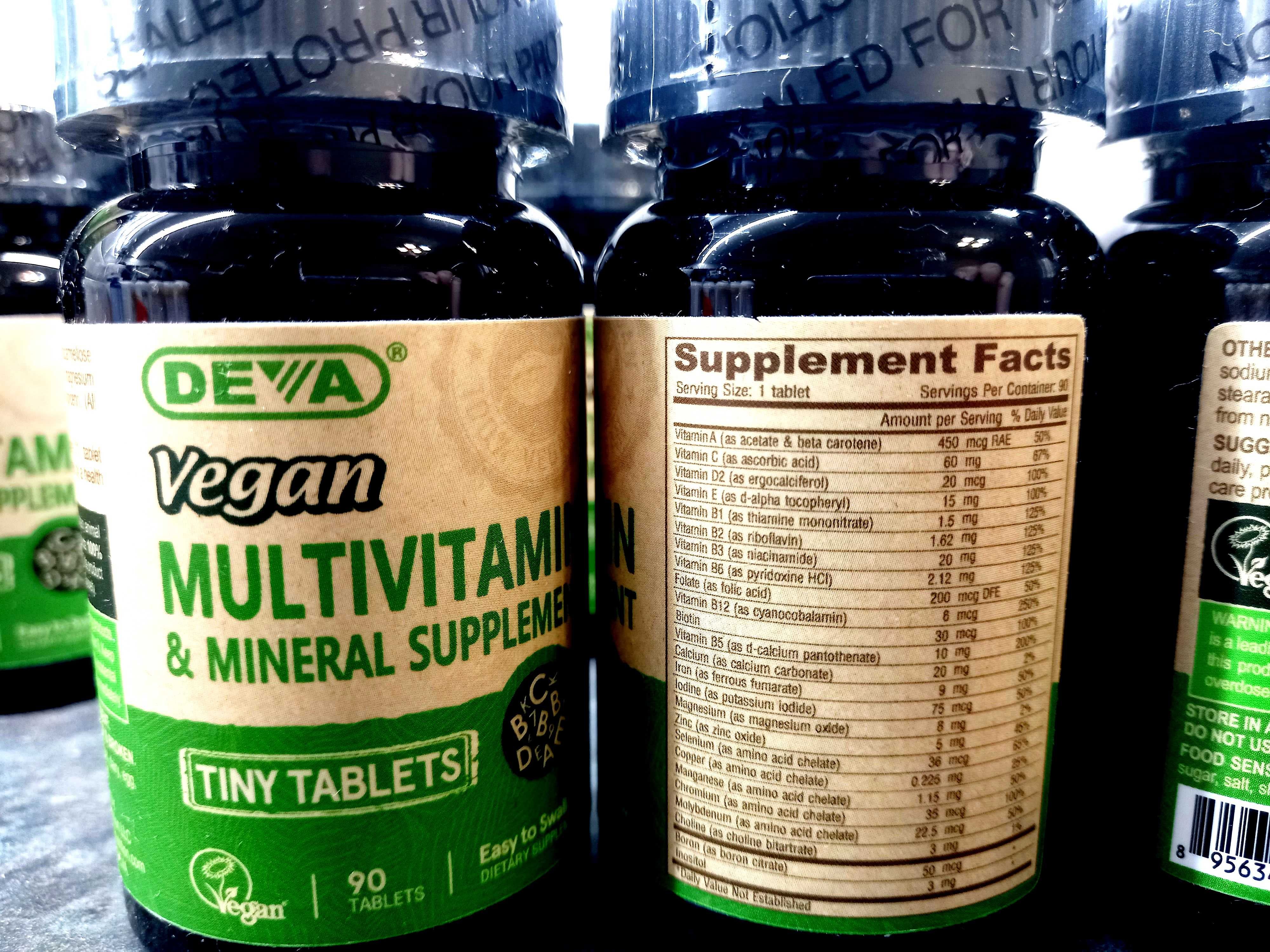 Deva, Vegan Multivitamin & Mineral (90 таб.), витамины для веганов
