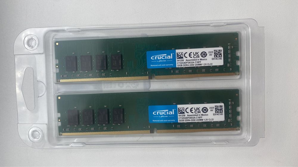 Пам'ять для настільних комп'ютерів Crucial 64 GB (2x32GB) DDR4 3200