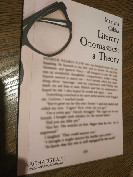 imiona bohaterów, Martyna Gibka "Literary Onomastics: a Theory"+GRATIS