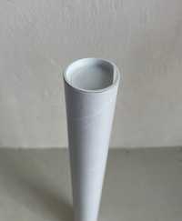 Tuba kartonowa z zatyczkami nowa biała długość 50 cm średnica 5 cm