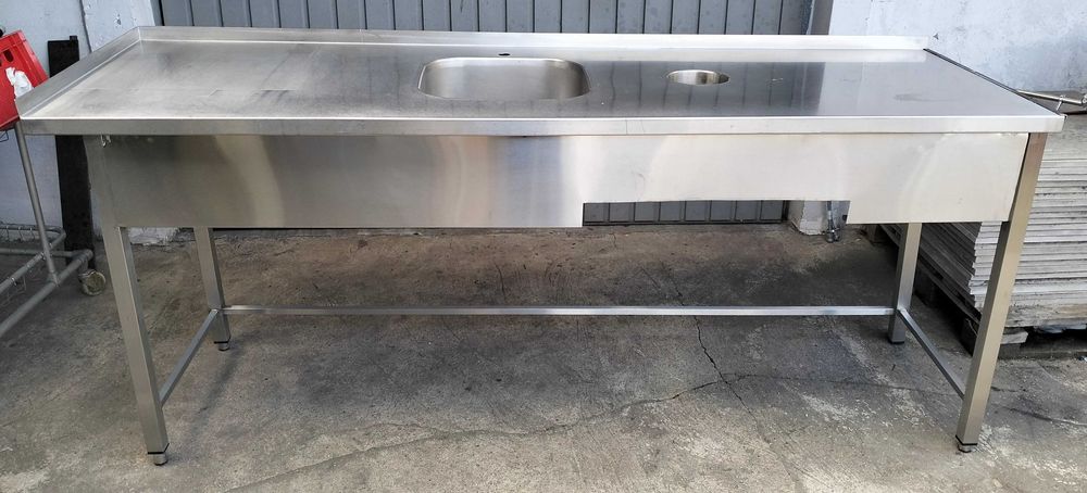 Zlew gastronomiczny 1-komorowy 220x70x90