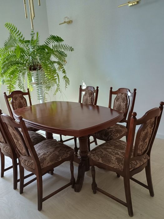 Stół rozkładany krzesła komplet-Swarzedz