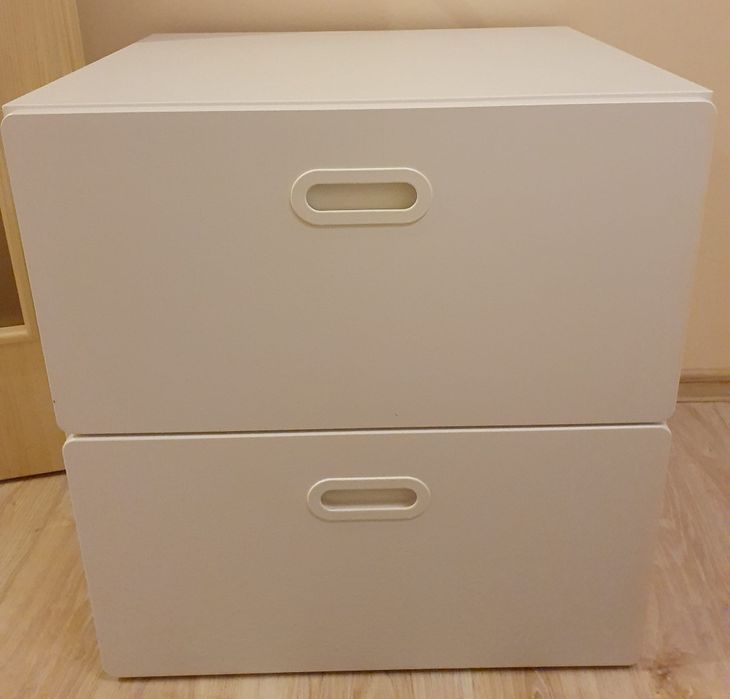 Komoda IKEA SMASTAD 60cm, biała, 2 pojemne szuflady