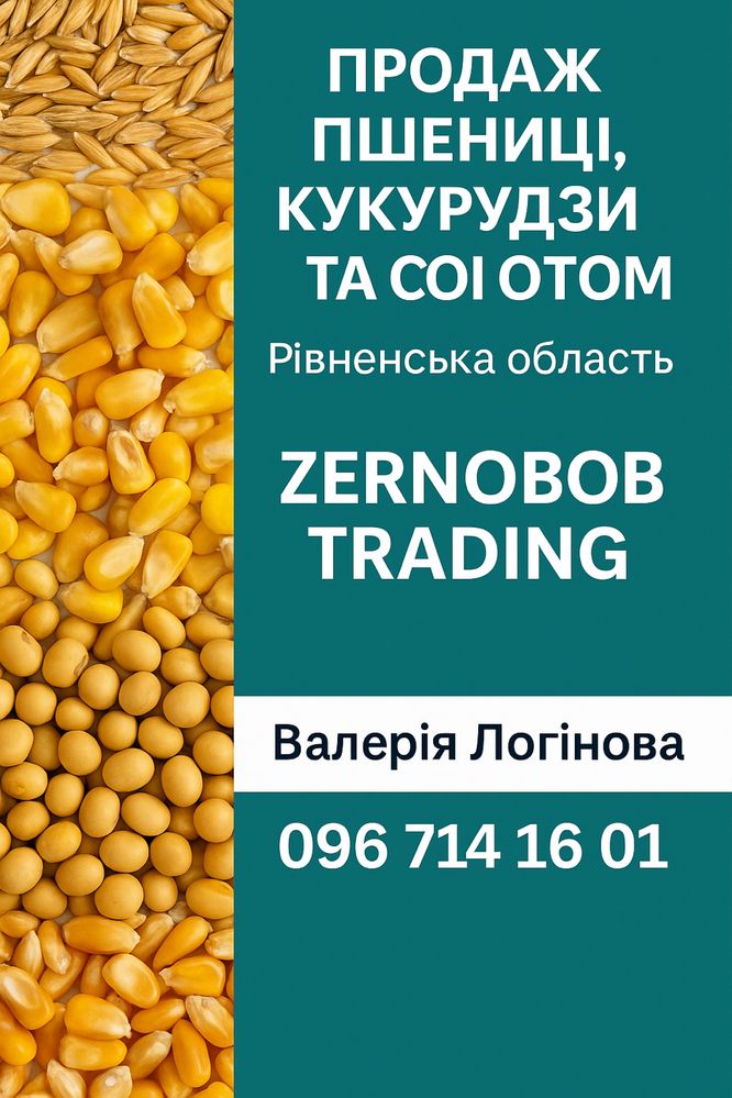 Пшениця, кукурудза, соя оптом — Рівненська область